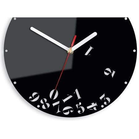 Zegar ścienny Falling Number Black