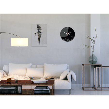 Zegar ścienny Falling Number Black