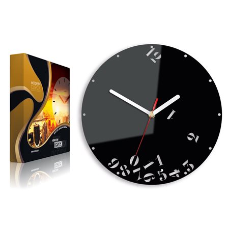 Zegar ścienny Falling Number Black