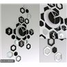 Zegar ścienny Hexagon | Dekormania
