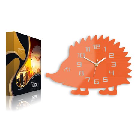 Zegar ścienny Jeż Orange