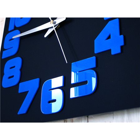 Zegar ścienny LOGIC BLACK&BLUE