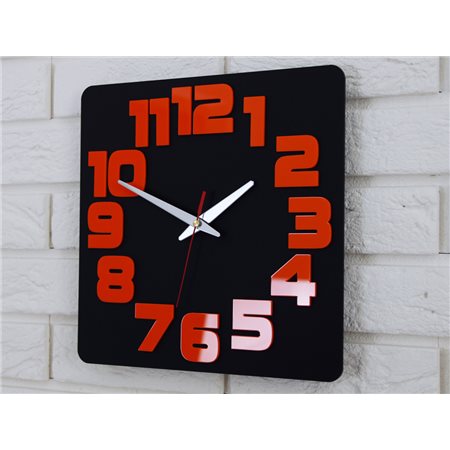 Zegar ścienny Logic BLACK&ORANGE | Dekormania