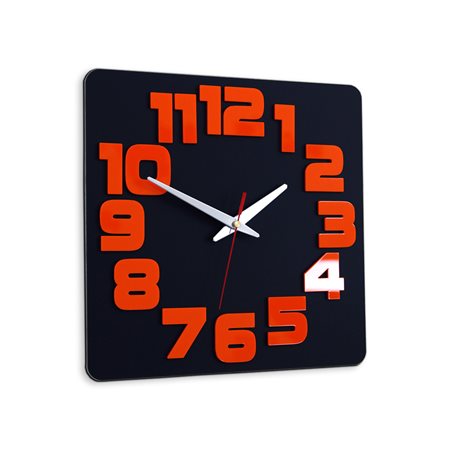 Zegar ścienny Logic BLACK&ORANGE | Dekormania