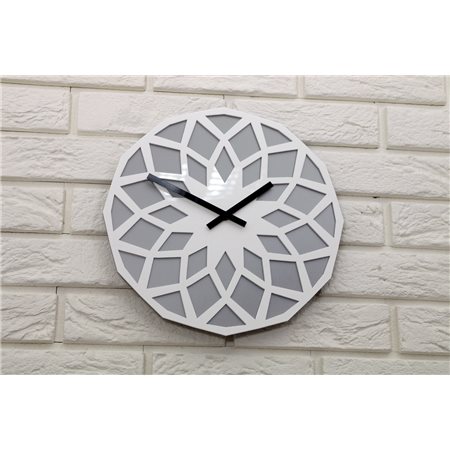 Zegar ścienny Lotos Stone&White