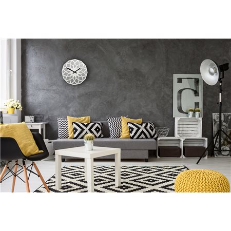 Zegar ścienny Lotos Stone&White