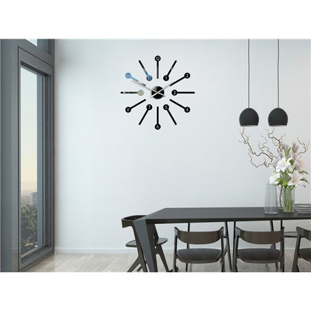 Zegar ścienny Metro Black