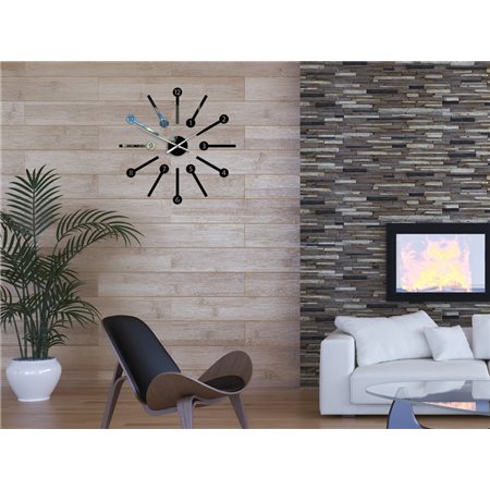 Zegar ścienny Metro Black