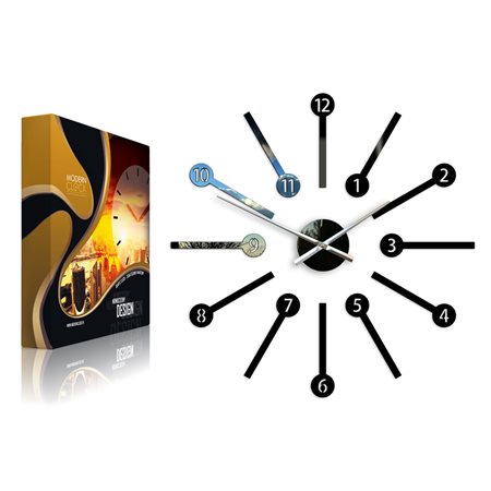 Zegar ścienny Metro Black