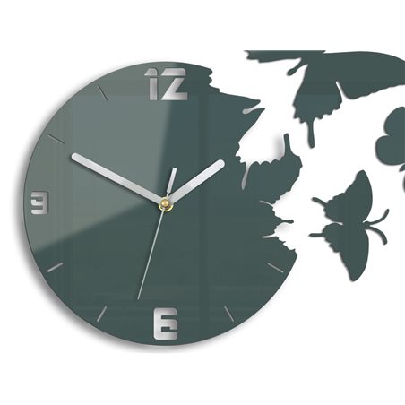 Zegar ścienny Motyle Gray