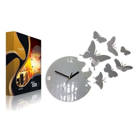 Zegar ścienny Motyle Met Aluminum
