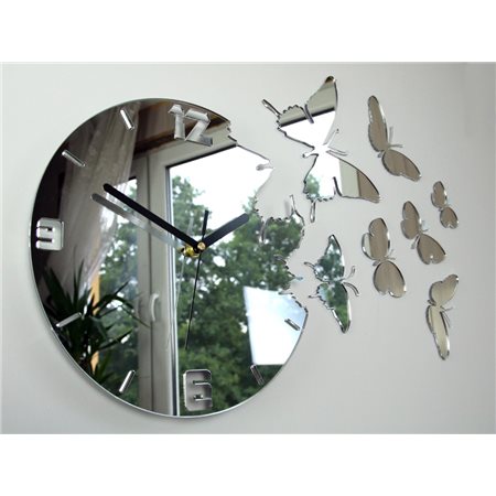 Zegar ścienny Motyle Mirror | Dekormania