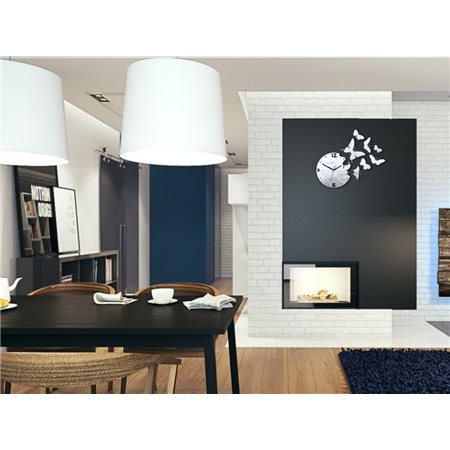 Zegar ścienny Motyle Nacre Gray