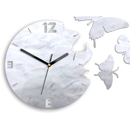 Zegar ścienny Motyle Nacre Gray