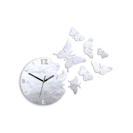 Zegar ścienny Motyle Nacre Gray