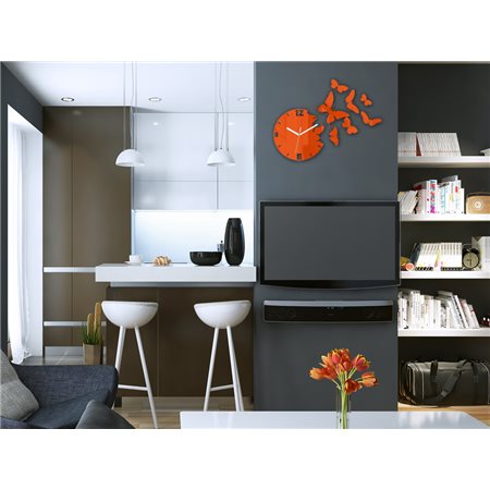 Zegar ścienny Motyle Orange