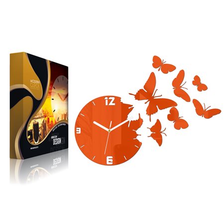 Zegar ścienny Motyle Orange