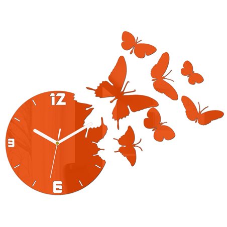 Zegar ścienny Motyle Orange