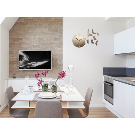 Zegar ścienny Motyle Tortora