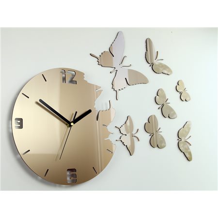 Zegar ścienny Motyle Tortora