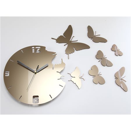 Zegar ścienny Motyle Tortora