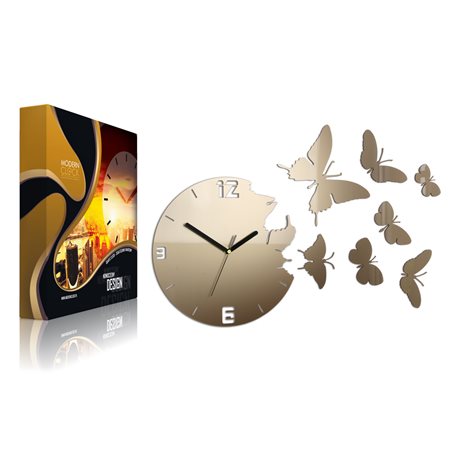 Zegar ścienny Motyle Tortora