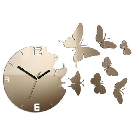 Zegar ścienny Motyle Tortora