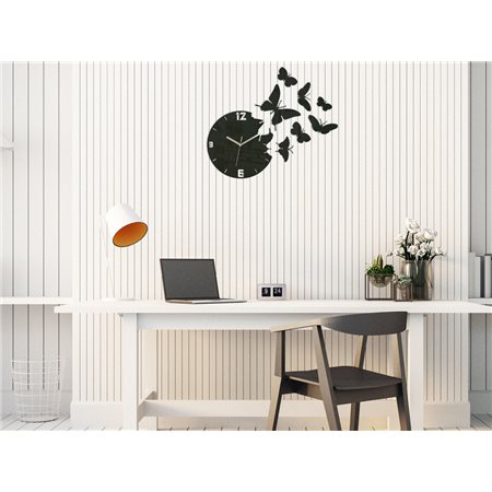 Zegar ścienny Motyle Wenge