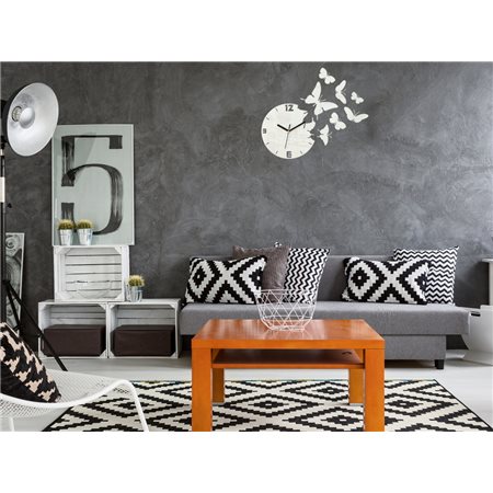 Zegar ścienny Motyle White