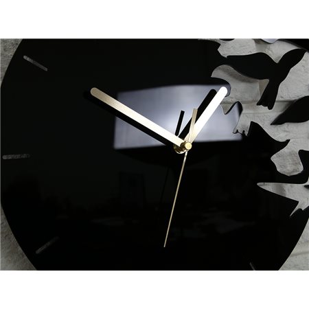 Zegar ścienny Rajskie Ptaki  Black