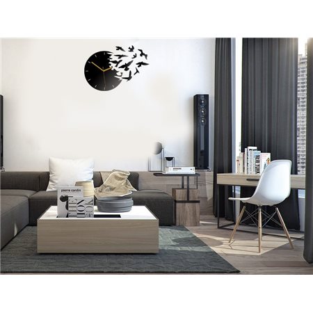 Zegar ścienny Rajskie Ptaki  Black