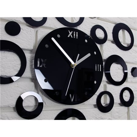 Zegar ścienny Ring Black | Dekormania