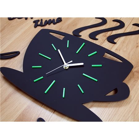 Zegar ścienny Satin CUP Green
