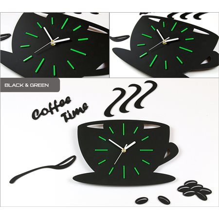 Zegar ścienny Satin CUP Green
