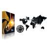 Zegar ścienny World 2 black | Dekormania