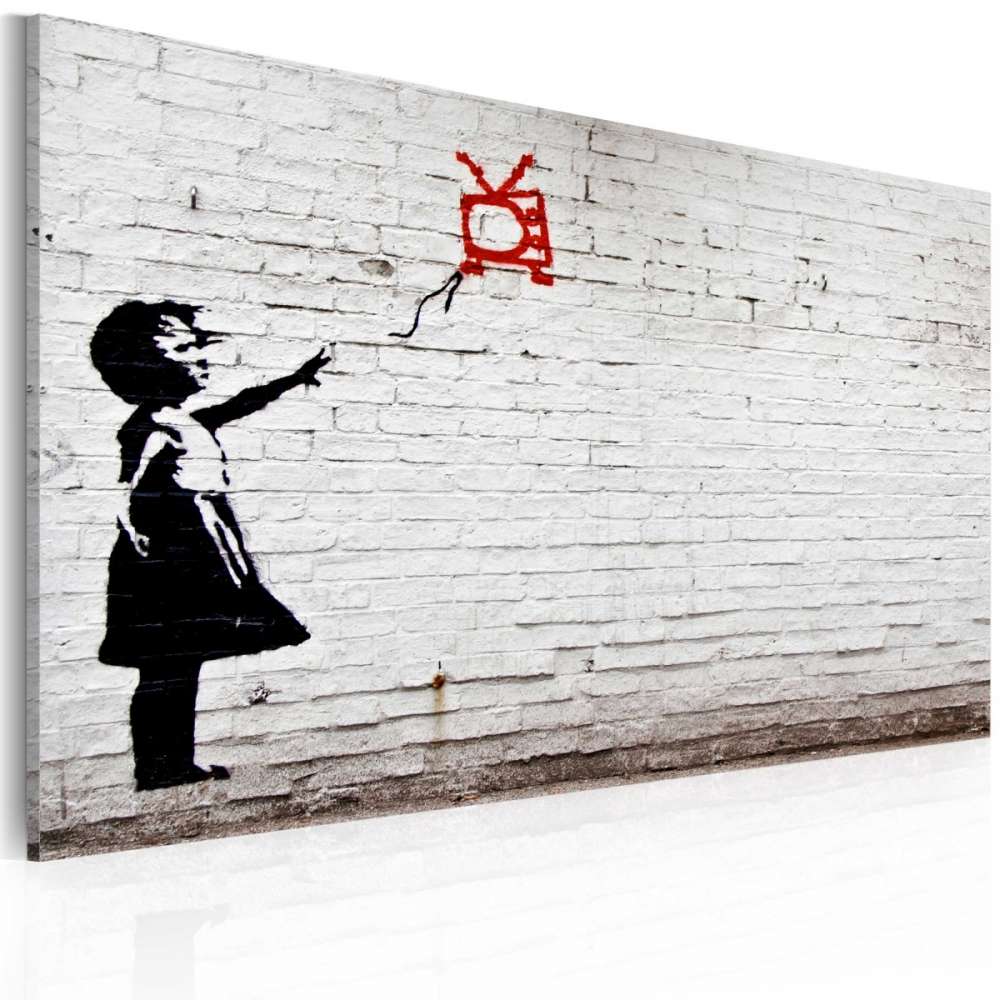 Obraz  Dziewczynka z telewizorem (Banksy)