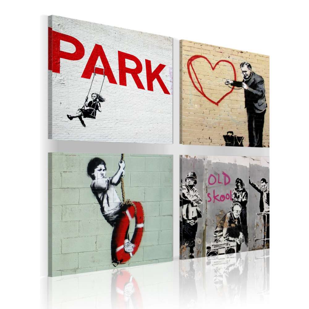 Obraz  Banksy  miejskie inspiracje