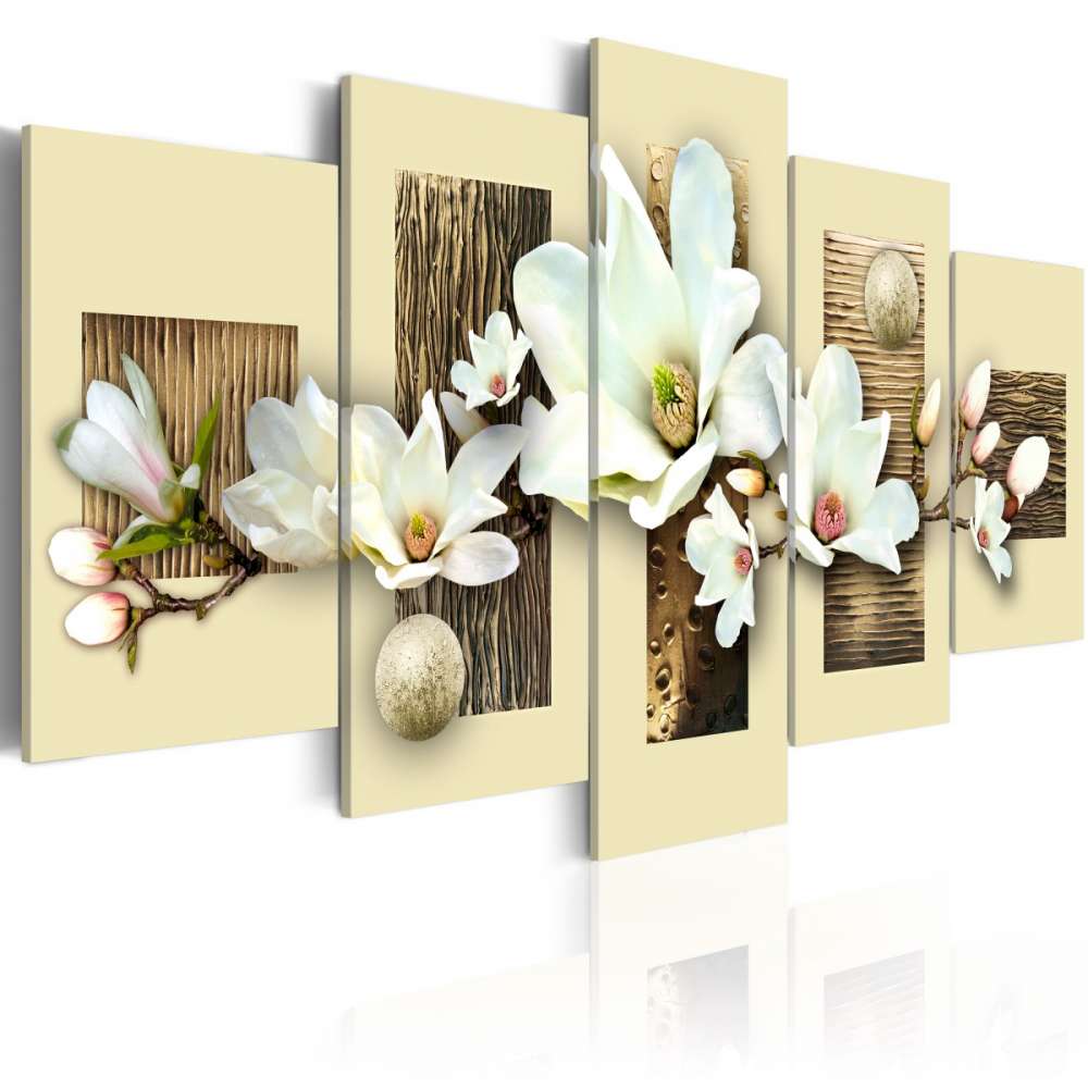 Obraz  Tekstura i magnolia