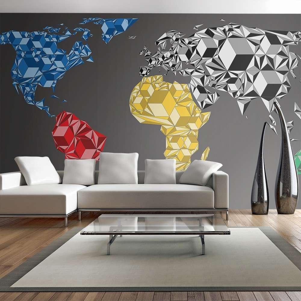 Fototapeta XXL  Map of the World  colorful solids